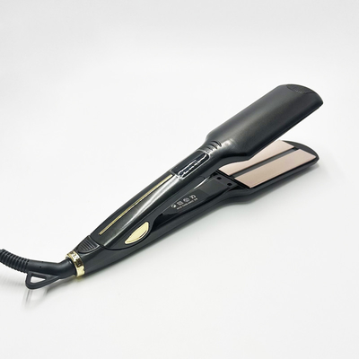 Constant temperature negative ion widening titanium gold aluminum floating plate fashion niche hair straightener