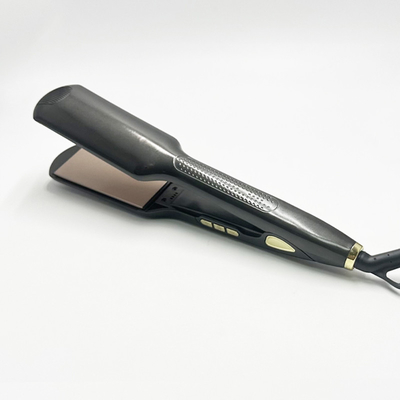 Constant temperature negative ion widening titanium gold aluminum floating plate fashion niche hair straightener