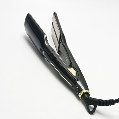 Constant temperature negative ion widening titanium gold aluminum floating plate fashion niche hair straightener